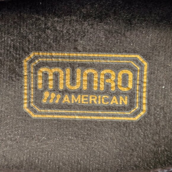 MUNRO AMERICAN WOMENS ALISON LEATHER BROWN LEATHER PLEATED CASUAL SHOE SIZE 9 - Picture 3 of 6